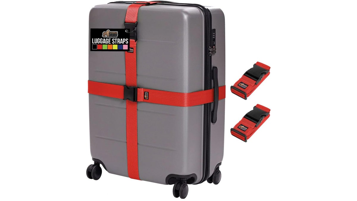 Protect your luggage with straps.