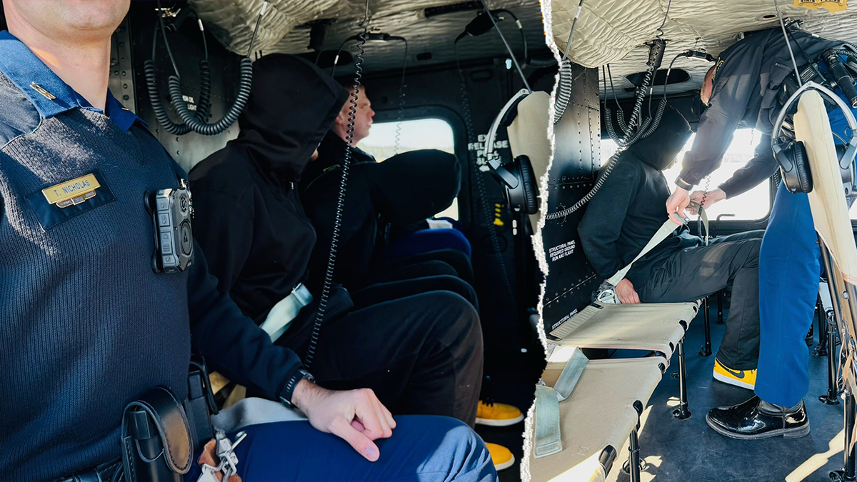 fugitives on helicopter