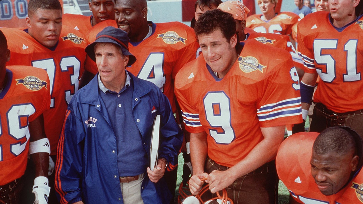 Henry Winkler and Adam Sandler in "The Waterboy"