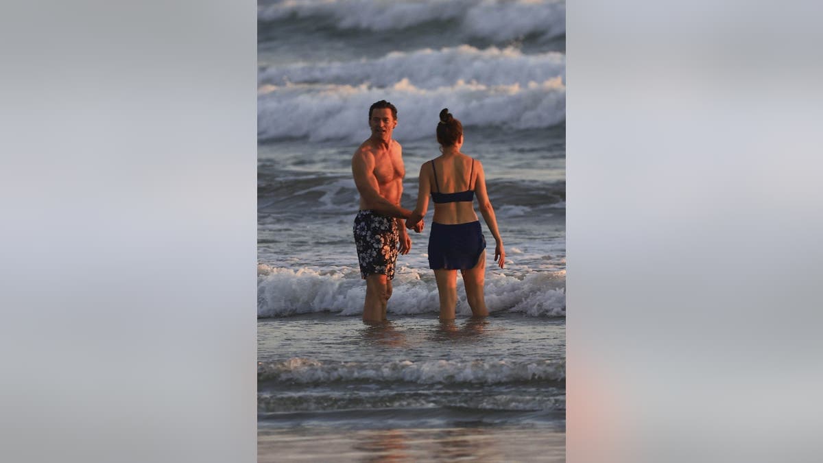 Sutton Foster and Hugh Jackman enjoy sunset