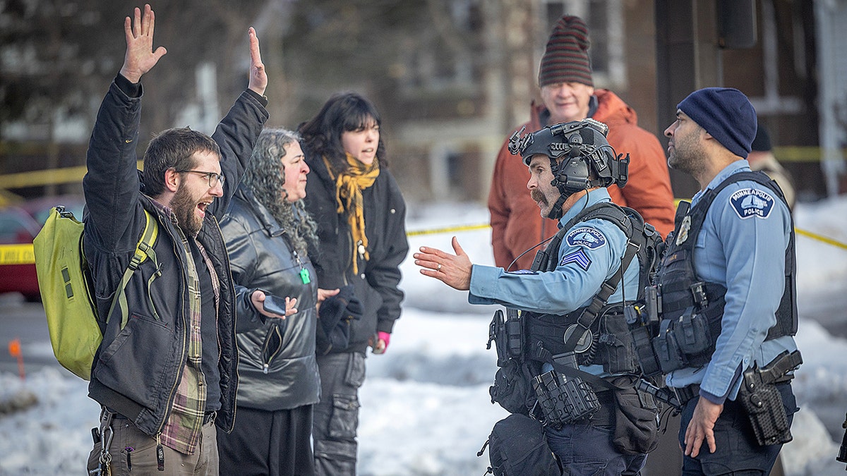 Protestors clash with law enforcement in Minneapolis