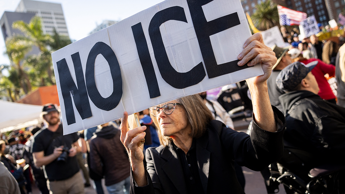 Demonstrators in Los Angeles