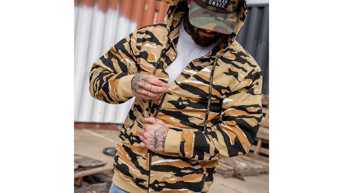 Stay warm in a fleece-lined hoodie. 