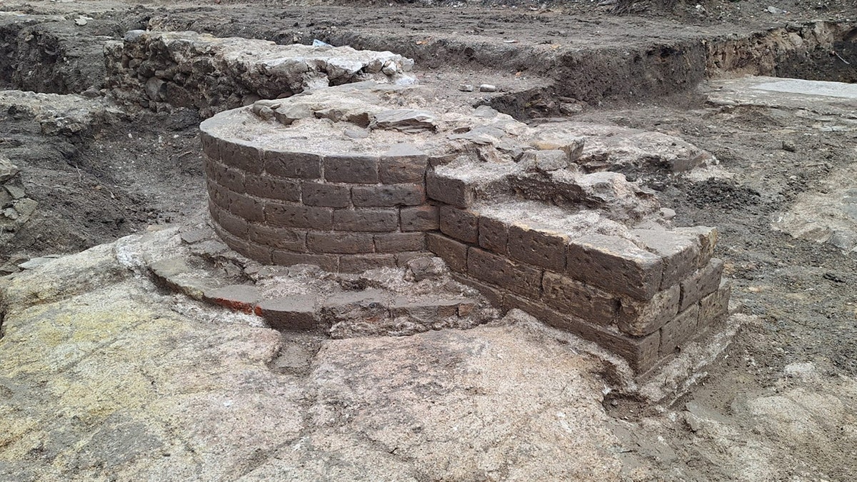 Bricks at excavation site