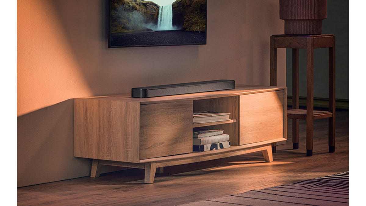 Amp up the sound with a JBL Bar.