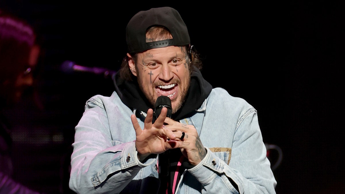 Jelly Roll performing at the Jingle Ball in Washington D.C. in December 2025.