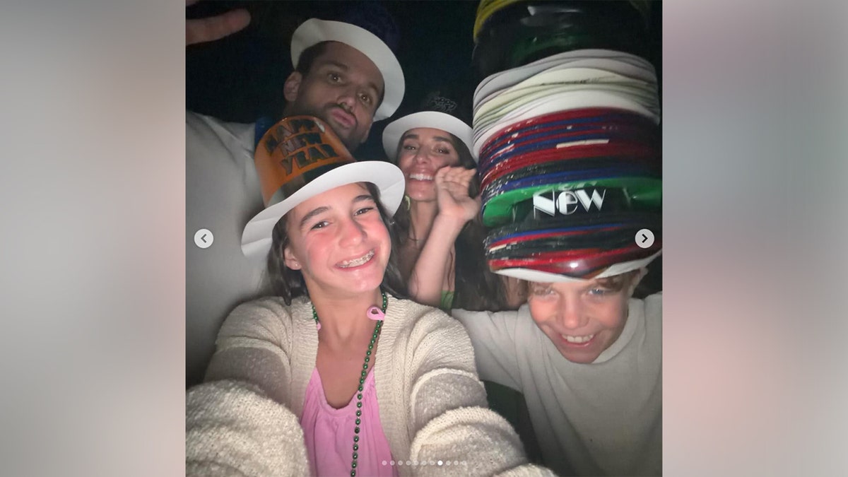 The post also featured photos of the family celebrating New Year's Eve.