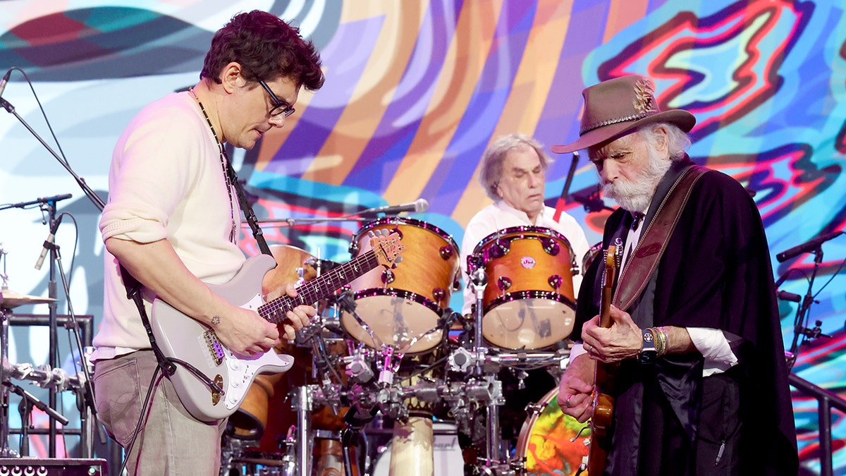 John Mayer and Bob Weir on stage in January 2025.