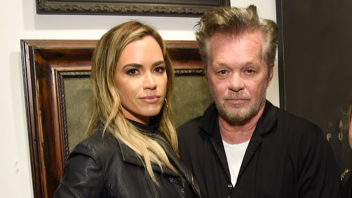 John Mellencamp and Teddi Mellencamp at a private viewing of his "Life, Death, Love, Freedom" at ACA Galleries in April 2018.