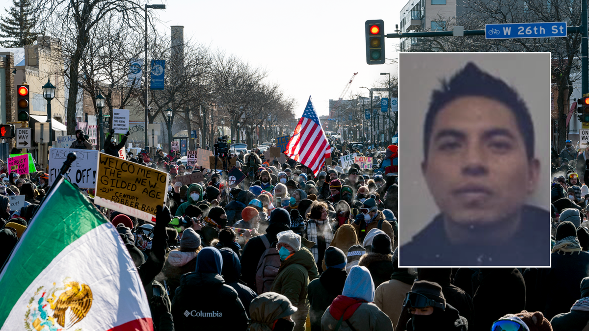 Alex Pretti crime scene with Huerta-Chuma mugshot