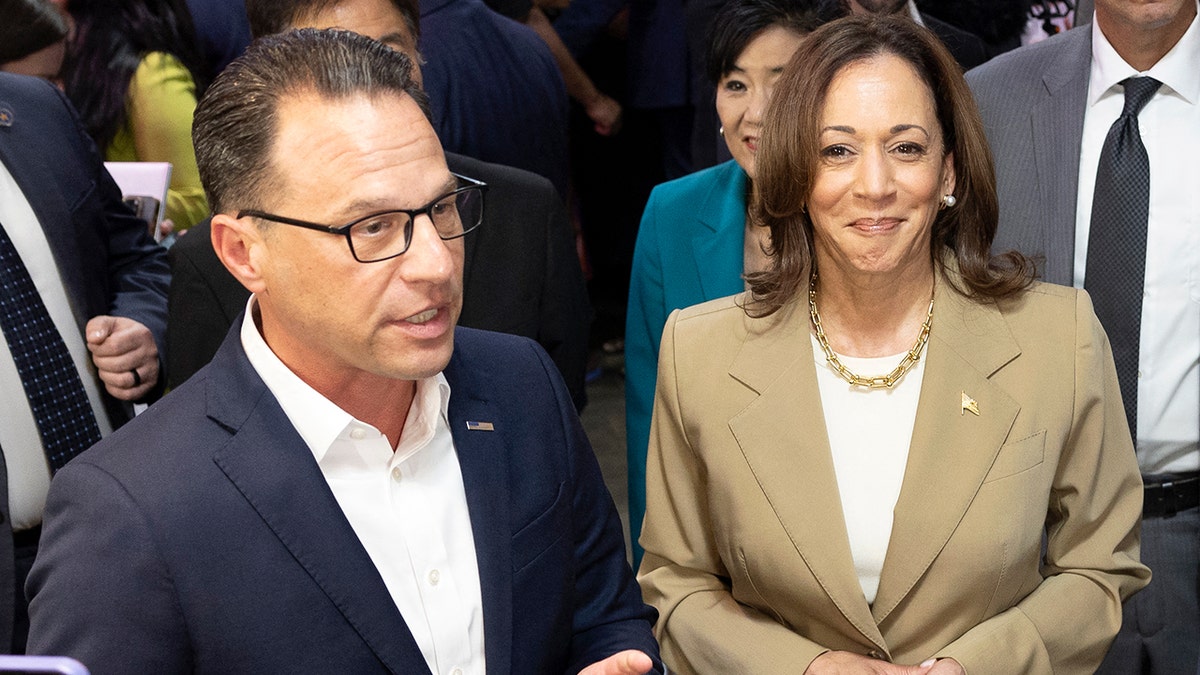 Pennsylvania Gov. Josh Shapiro and Vice President Kamala Harris in July 2024