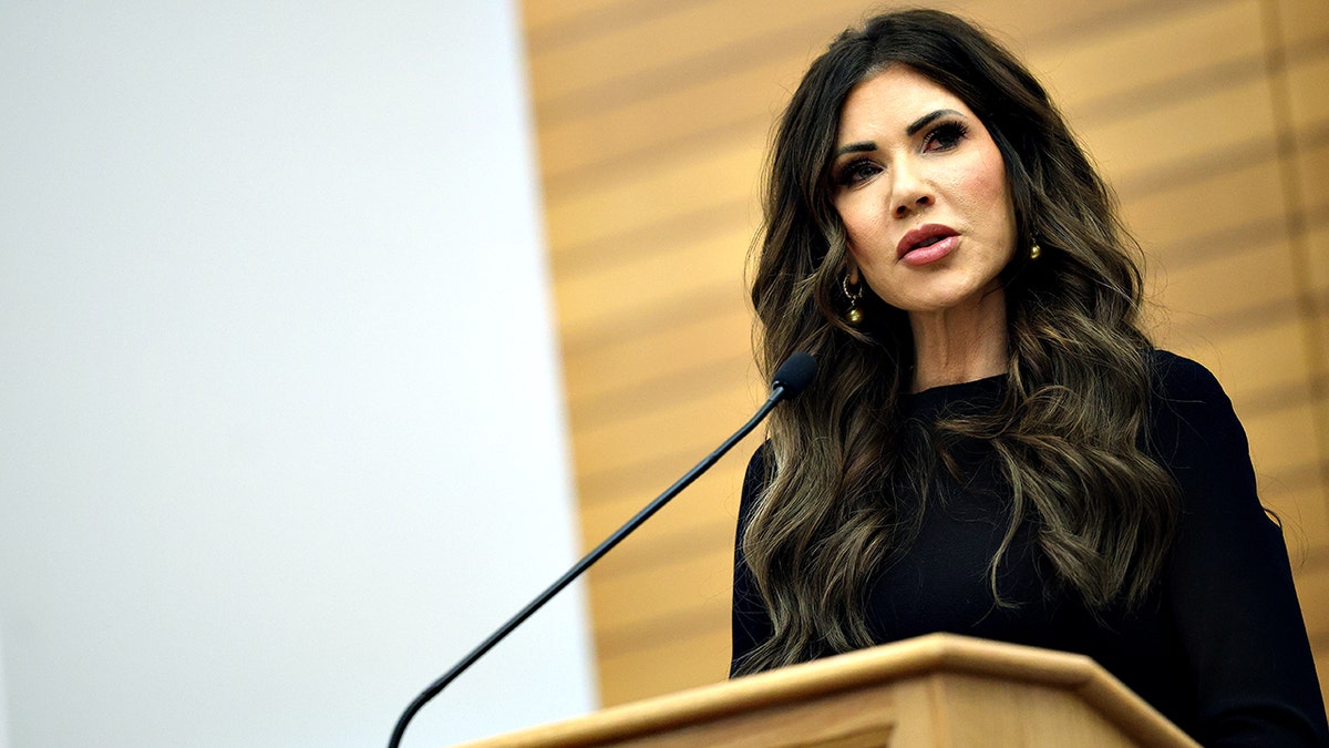 Christy Noem fez o discurso no palco