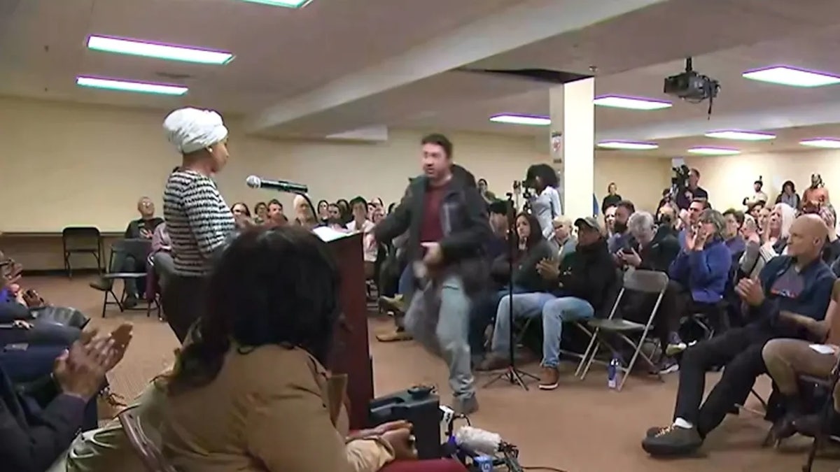 Ilhan Omar attacked by spray-wielding man.