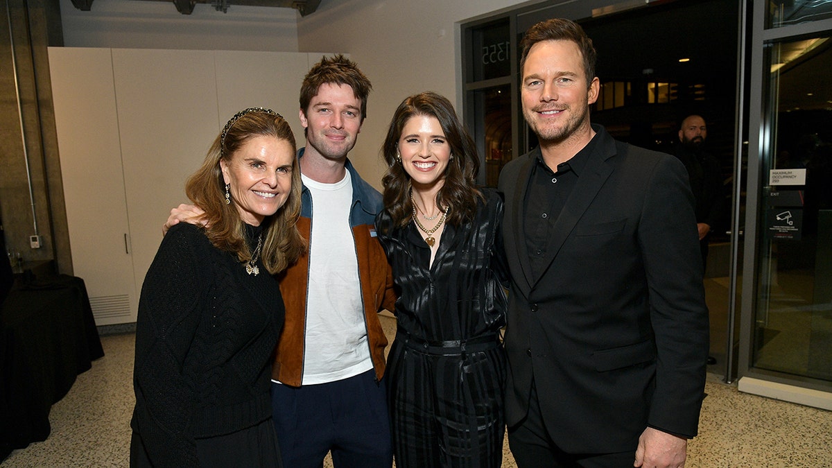 Chris Pratt, Maria Shriver and others at the Los Angeles premiere of Unstable in March 2023.