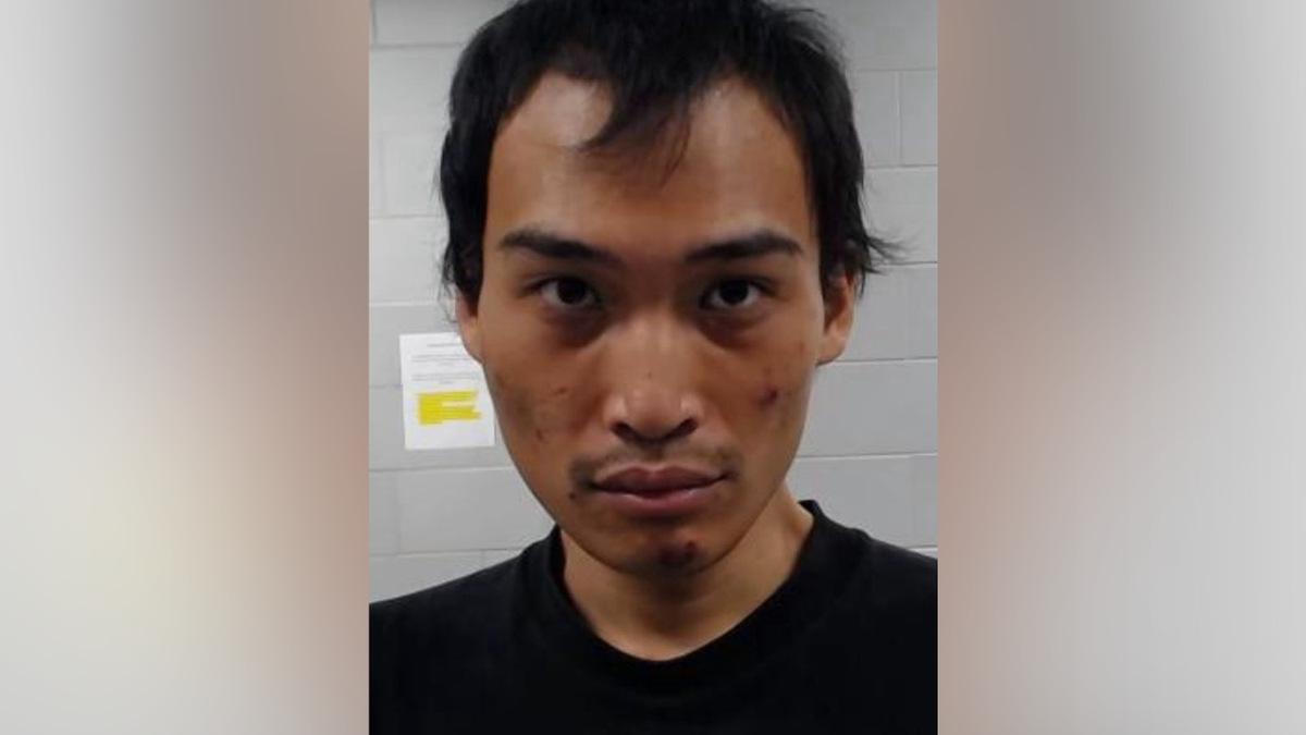 A booking photo of Mark Lorenzo Villanueva