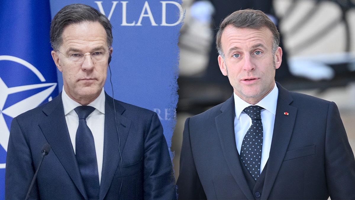 A divisão entre Mark Rutte e Emmanuel Macron.