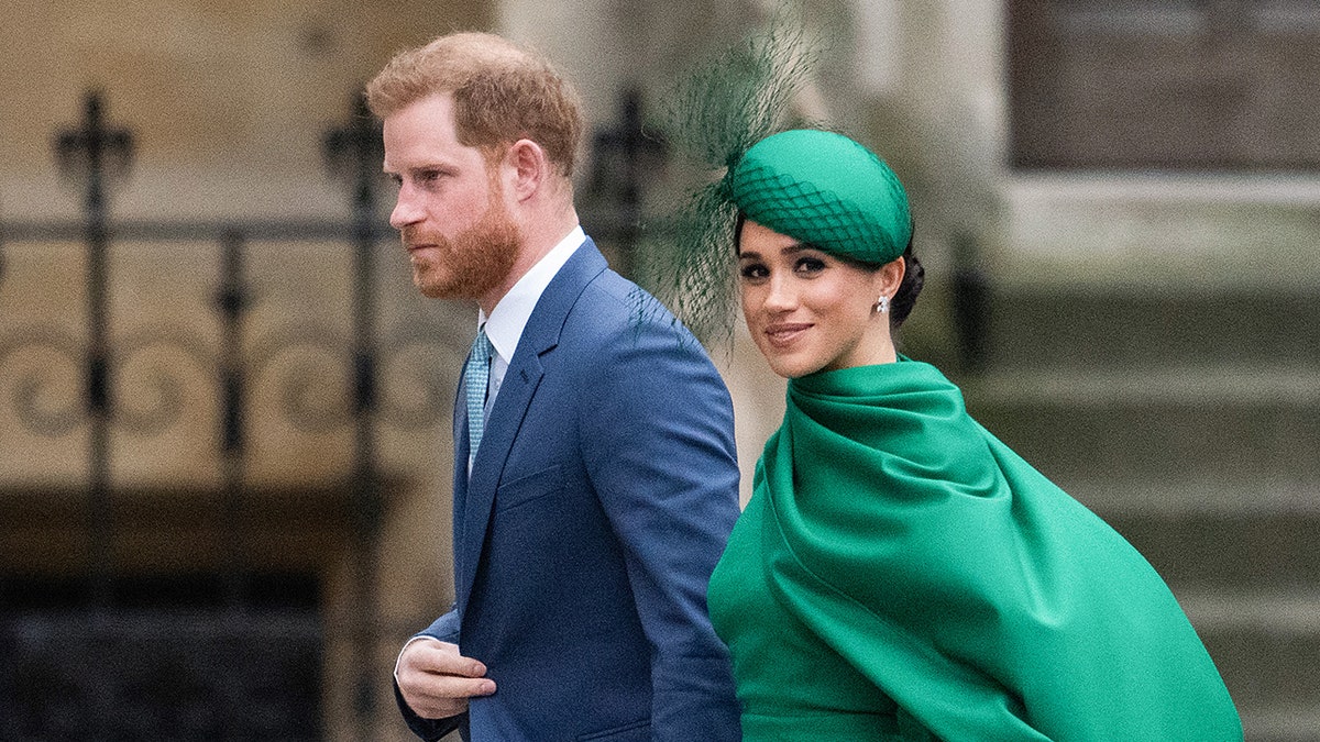 Prince Harry and Meghan Markle wearing formal wear in the UK.