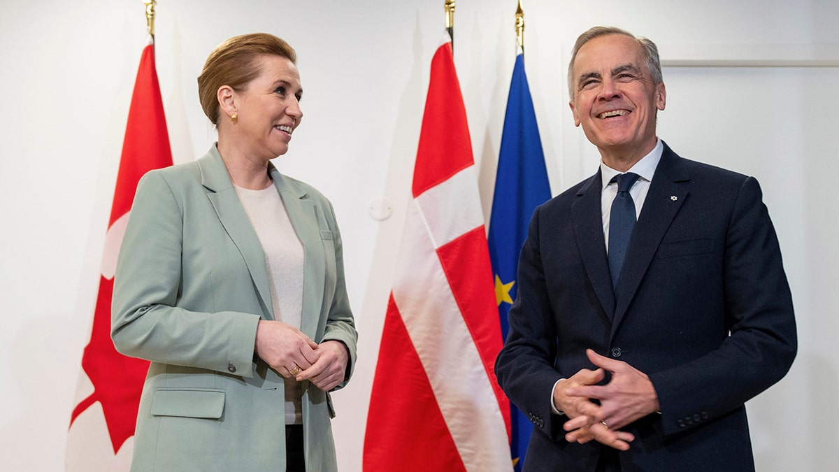 Danish Prime Minister Mette Frederiksen and Canadian Prime Minister Mark Carney
