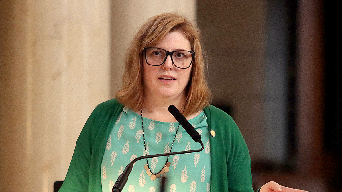 Machaela Cavanaugh speaking