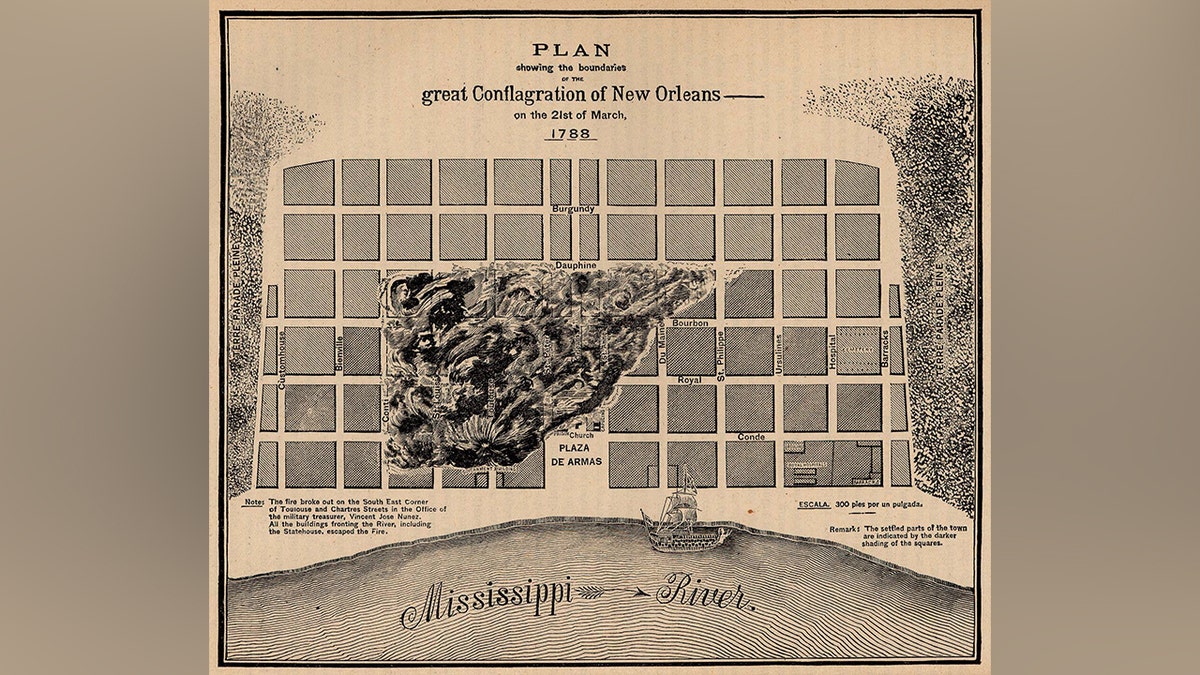 View of 1788 fire map