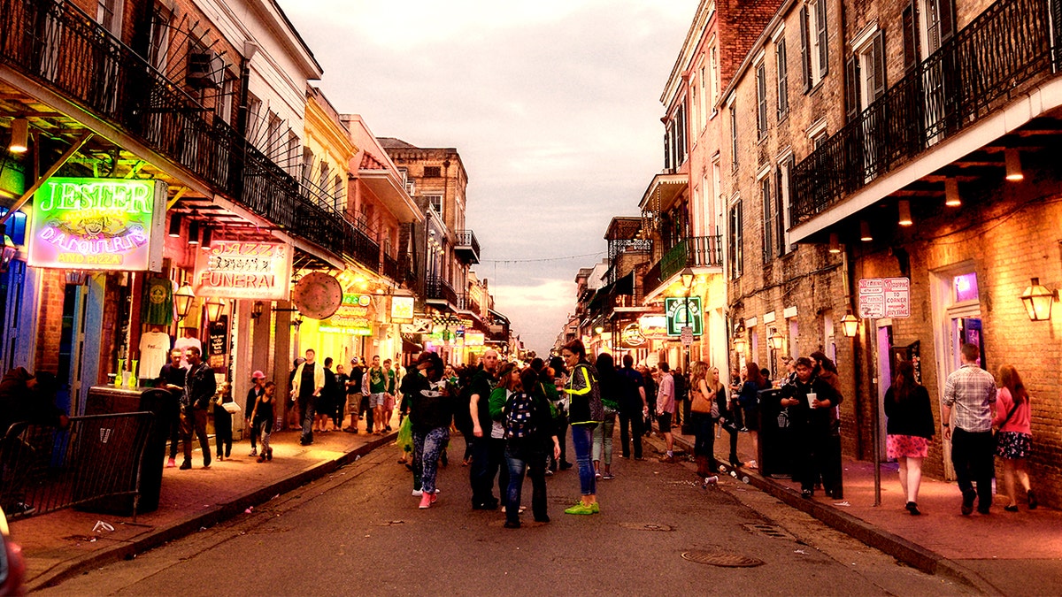 View of Bourbon Street on French Quarter