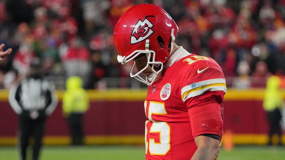 Patrick Mahomes walks off the field