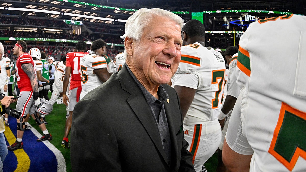 Jimmy Johnson at a Miami game