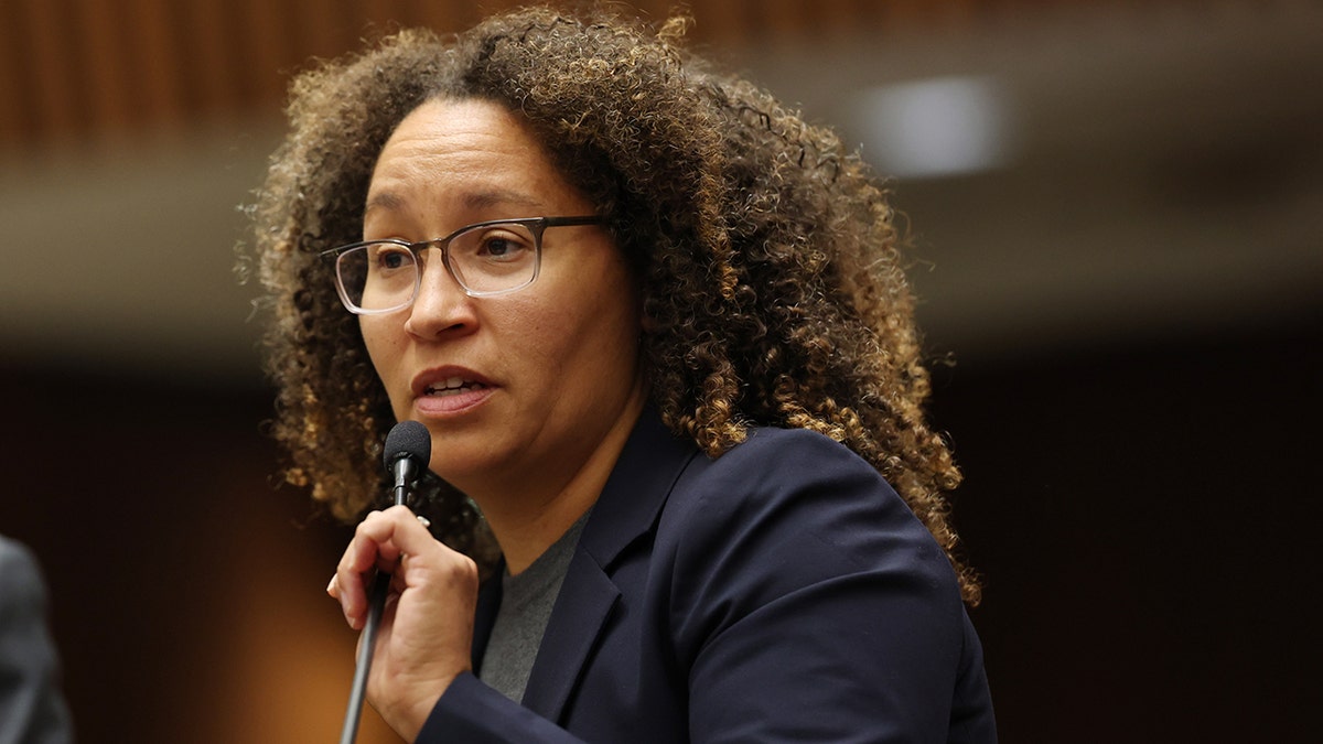 Public defense lawyer Kimberly Greene in court for the Nick Reiner arraignment