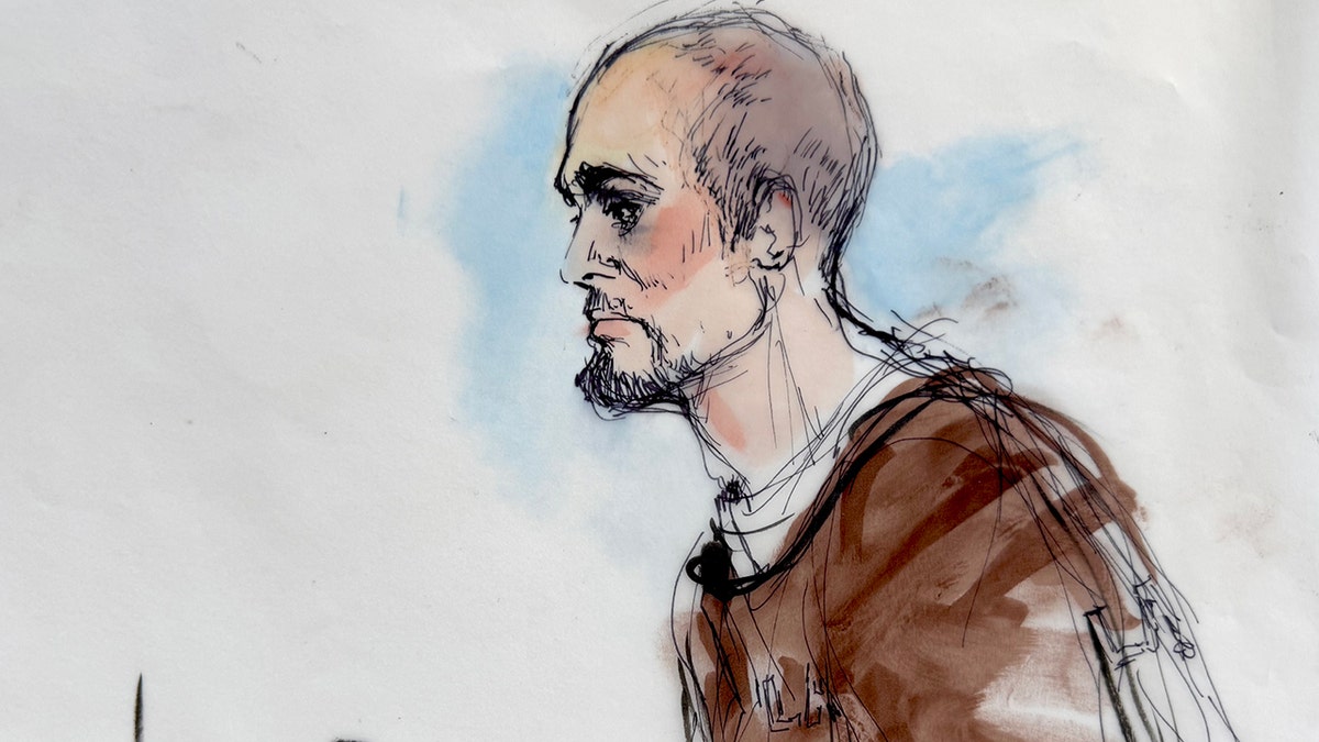 Nick Reiner in a Los Angeles courthouse on Wednesday, Jan. 7 in a tan jumpsuit.