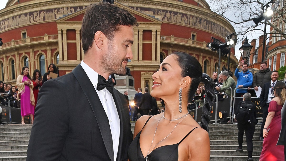 Nicole Scherzinger and Thom Evans at the Olivier Awards in April 2024.