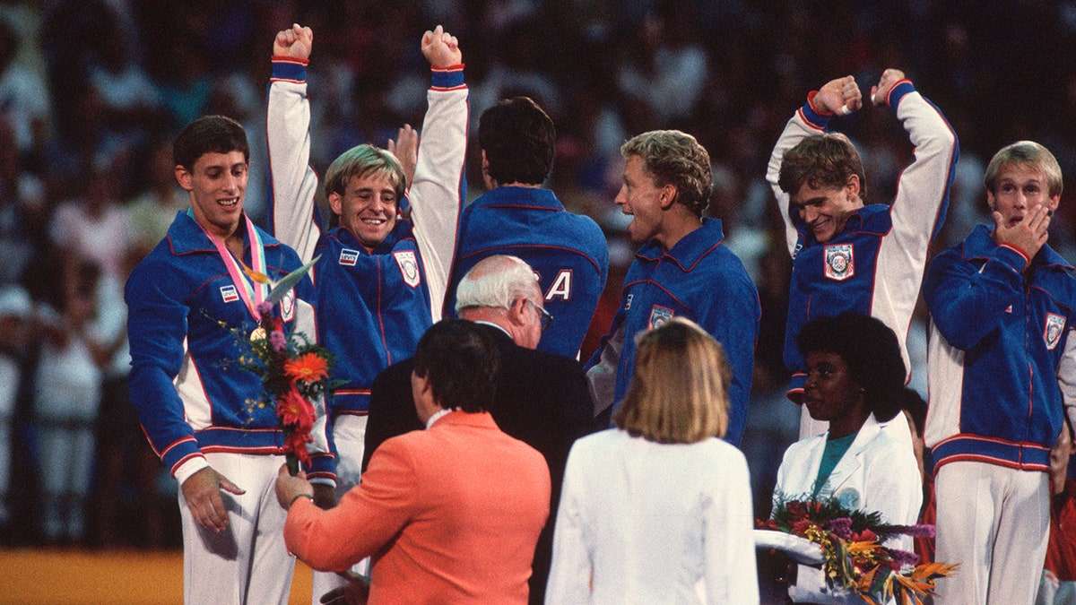 Olympic men's squad  celebrates successful  Los Angeles