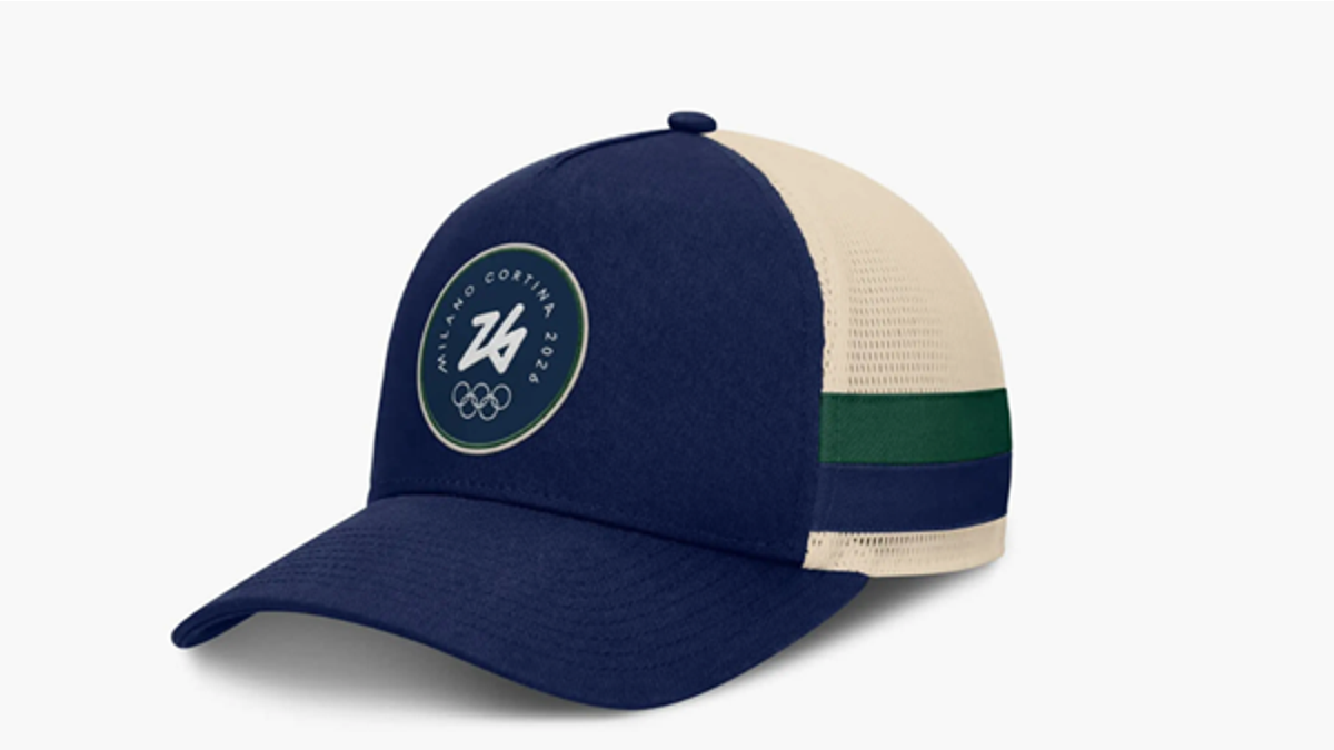 This hat gives a simple nod to the Olympics.