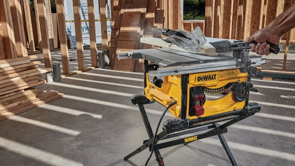 Move from job to job quickly with a portable table saw. 
