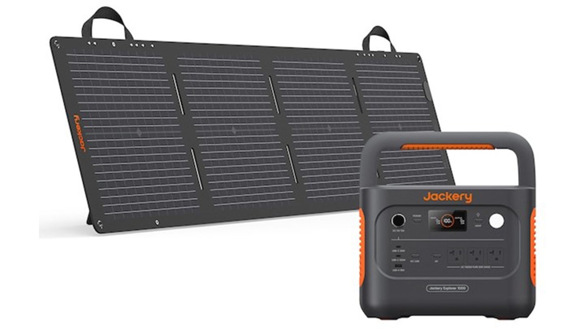 Charge your Jackery with a solar panel.