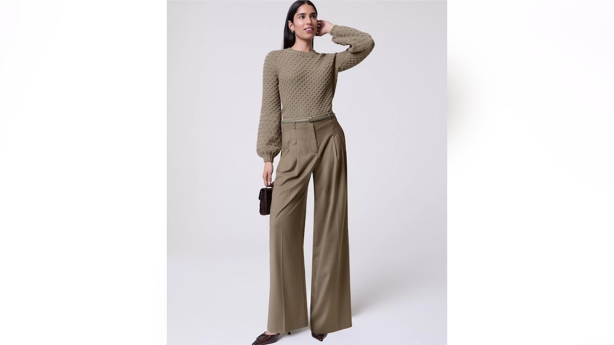 These tailored wide-leg pants are the epitome of sophistication.