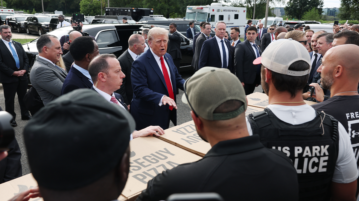 President Trump Visits Law Enforcement And National Guard During D.C. Crime Crackdown