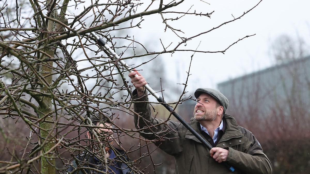 Prince William visiting a family farm in the U.K.