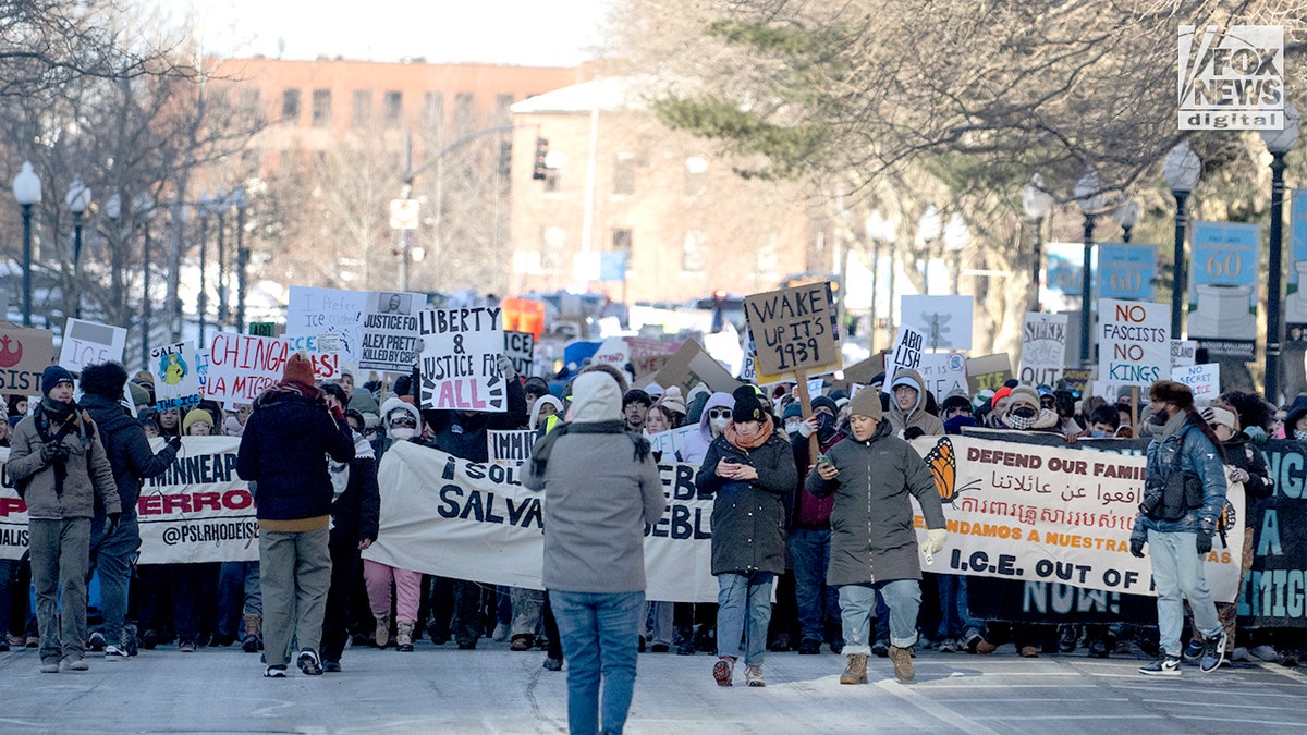 Anti-ICE protest in Rhode Island