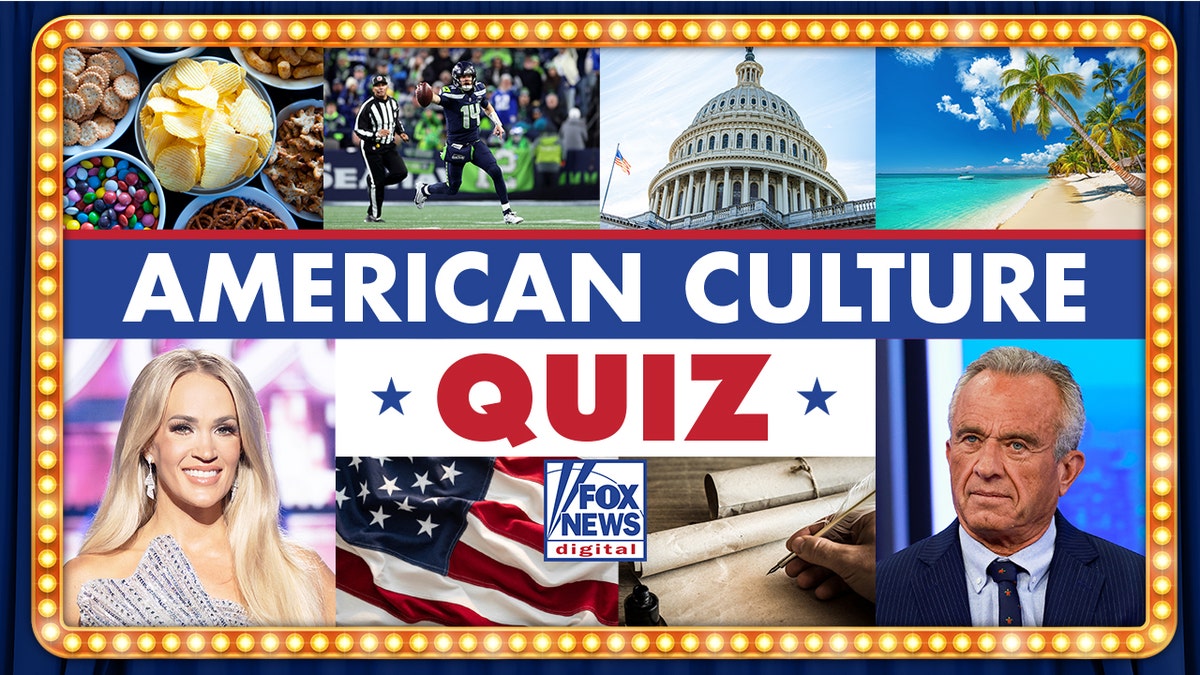 American Culture Quiz, with variety of images displayed in grid