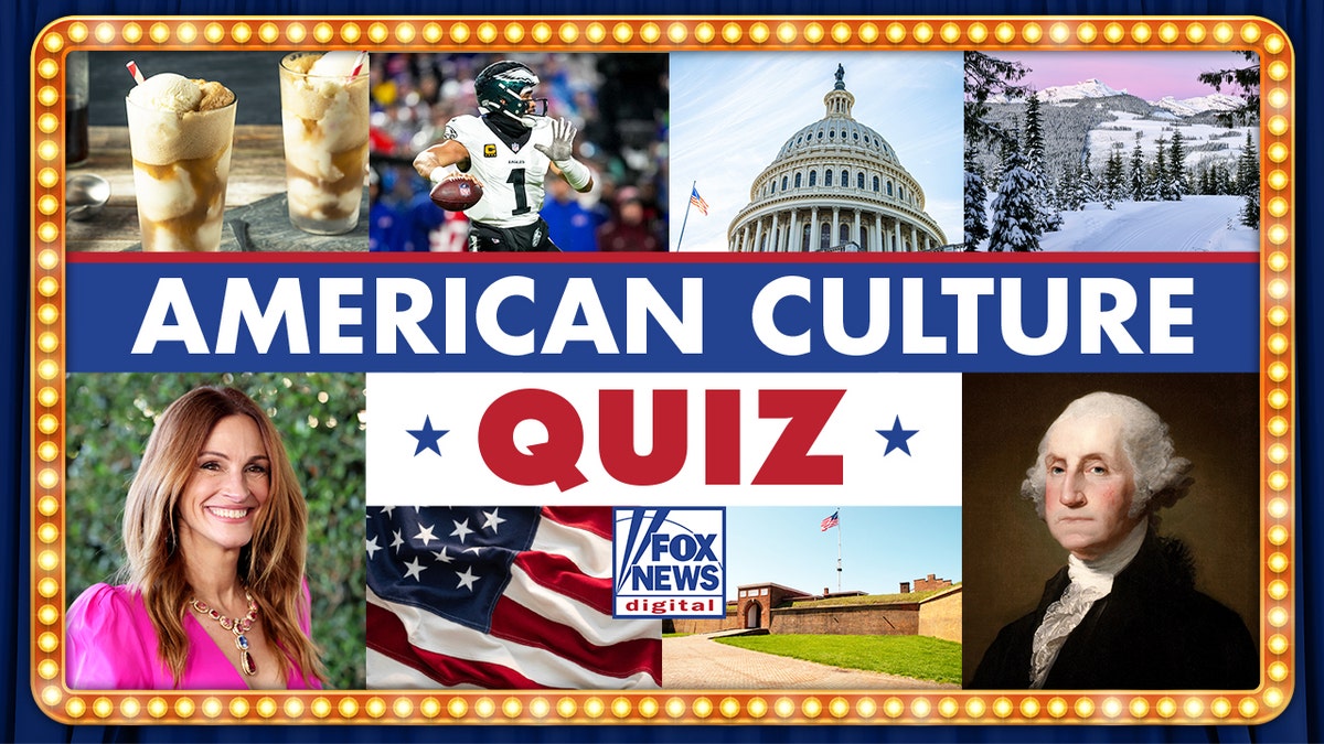 American Culture Quiz, with variety of images displayed in grid