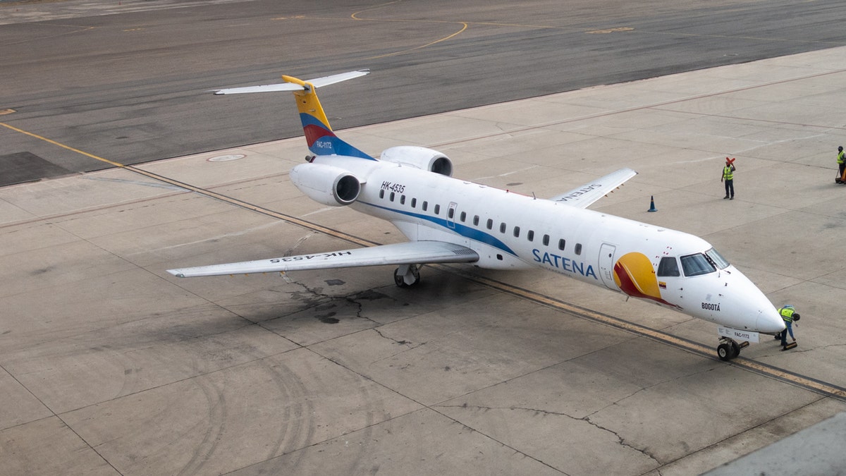 Satena plane on tarmac