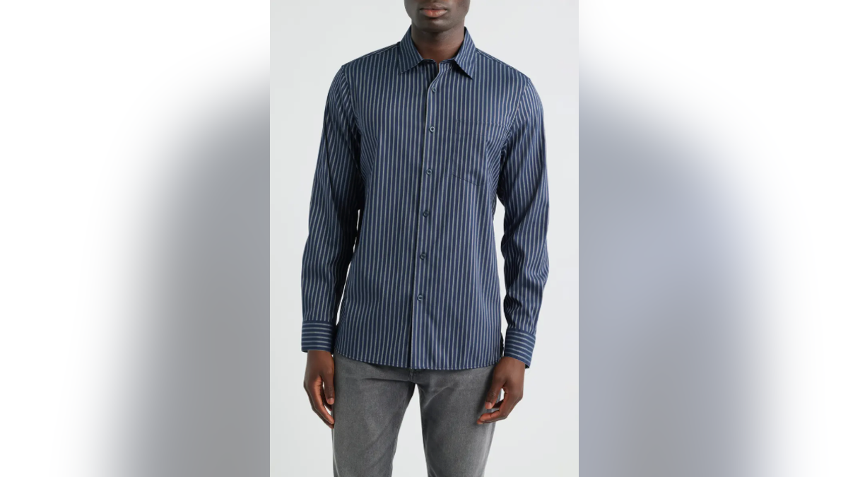 More fashionable than your average white collared shirt. 