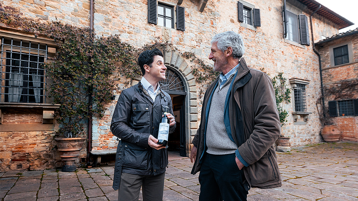 David Henrie in 'Seeking Beauty' travel show holding wine bottle