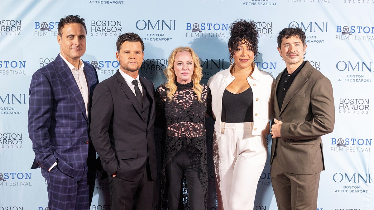 The cast of "Sheepdog" standing together at the Boston Film Festival.