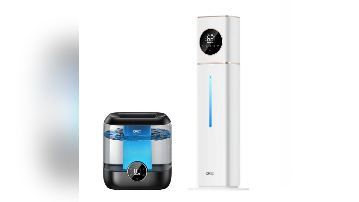 Freshen the air in your home with two humidifiers. 