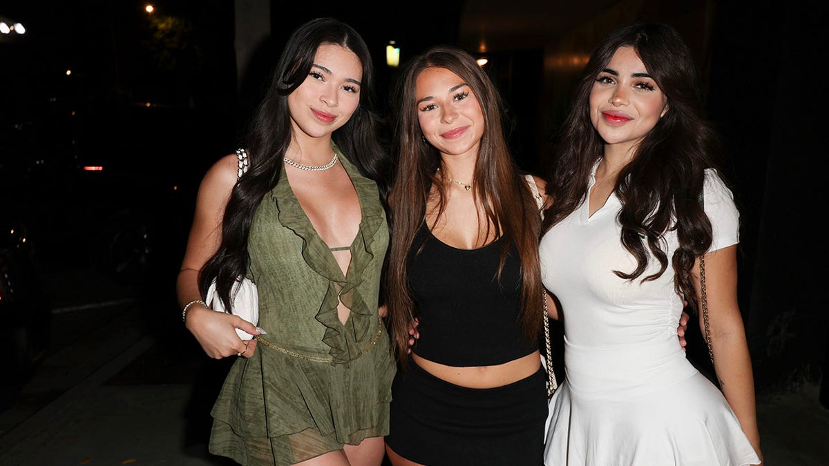 Sophie Rain with content creators Aishah Sofey and Alina Rose