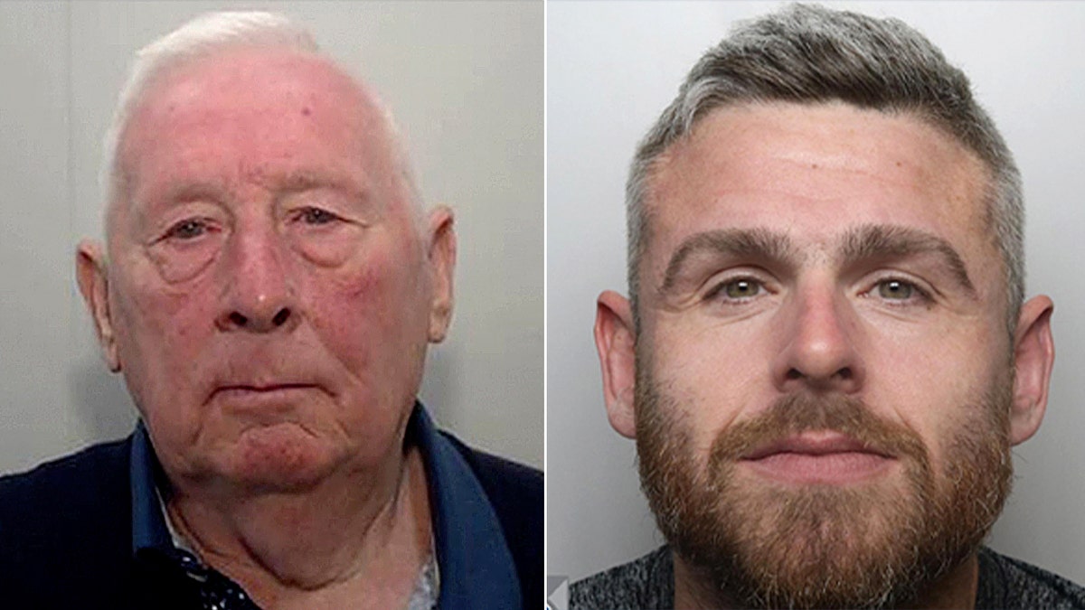 mugshot of elderly and adult man