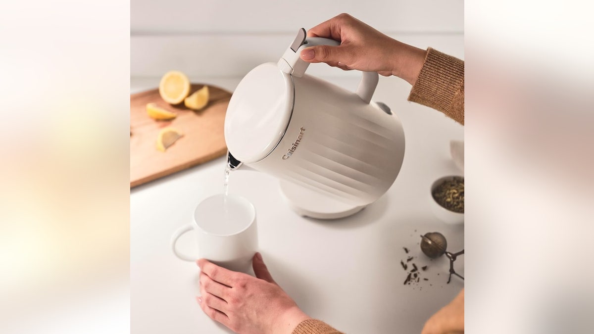 This Cuisinart electric kettle has a small countertop footprint.