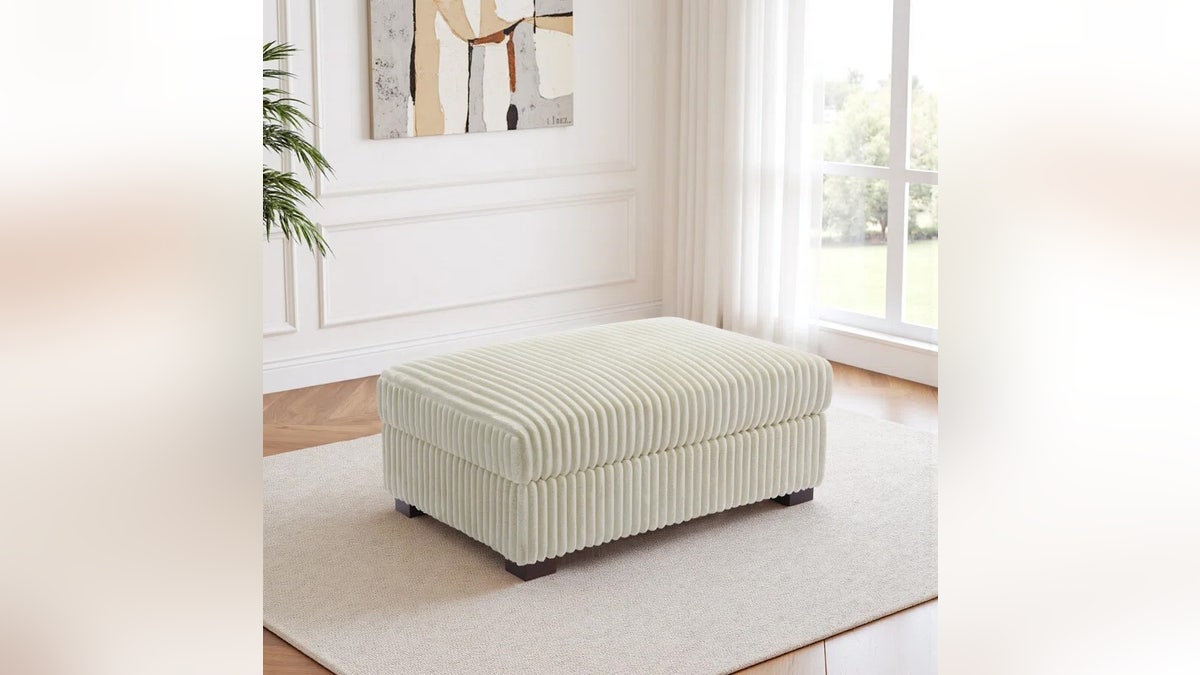 This ottoman is stylish and functional.