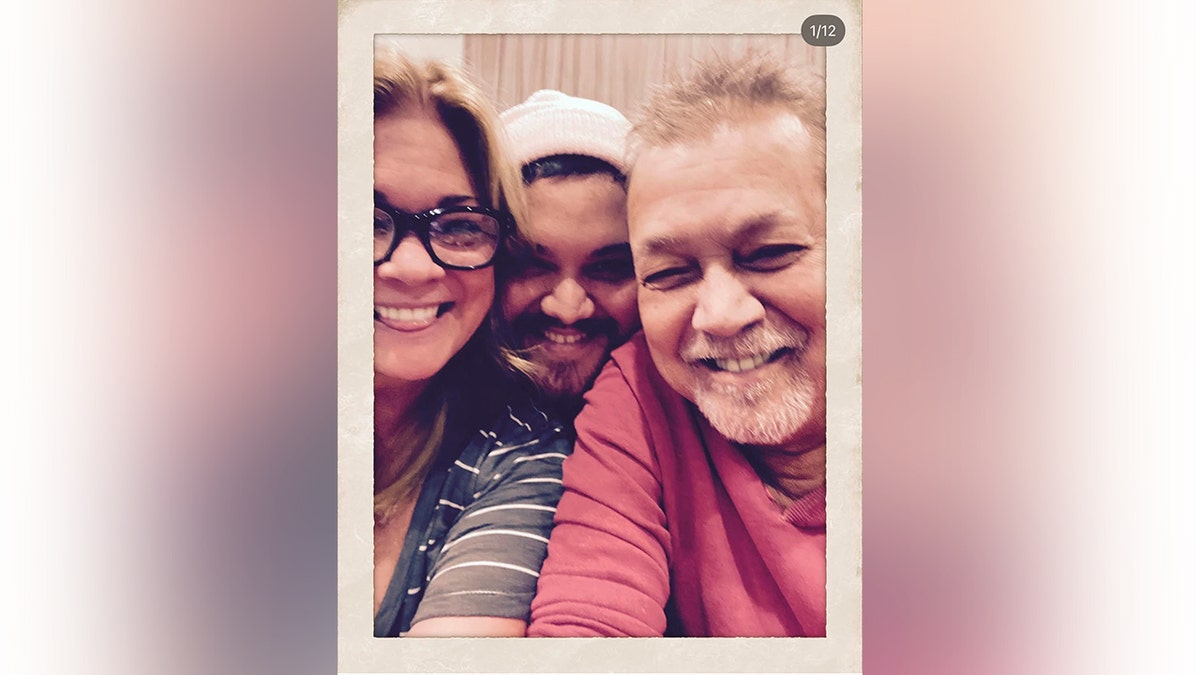 Valerie Bertinelli with Eddie Van Halen and Wolf Van Halen